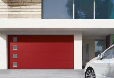 204.8 Photo porte-de-garage rouge Voltech