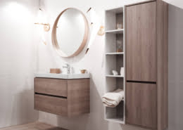 Bathroom interior with sink and faucet
