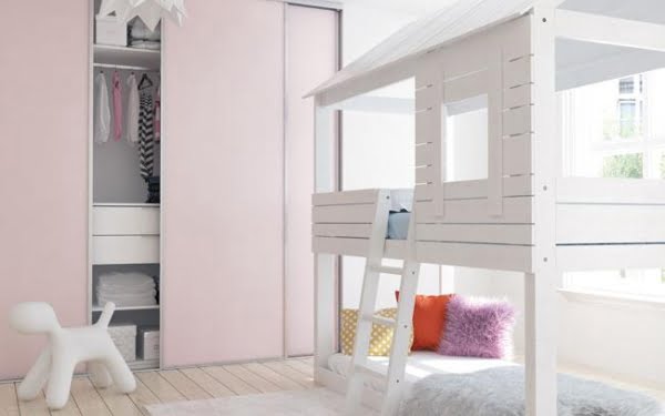 210.7 Photo Porte placard chambre-enfant-rose-poudre Coulidoor